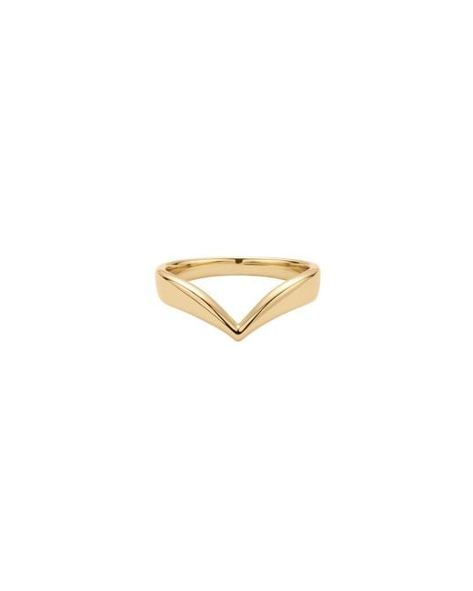 Vanhi Metallic Veda Plain Chevron Ring