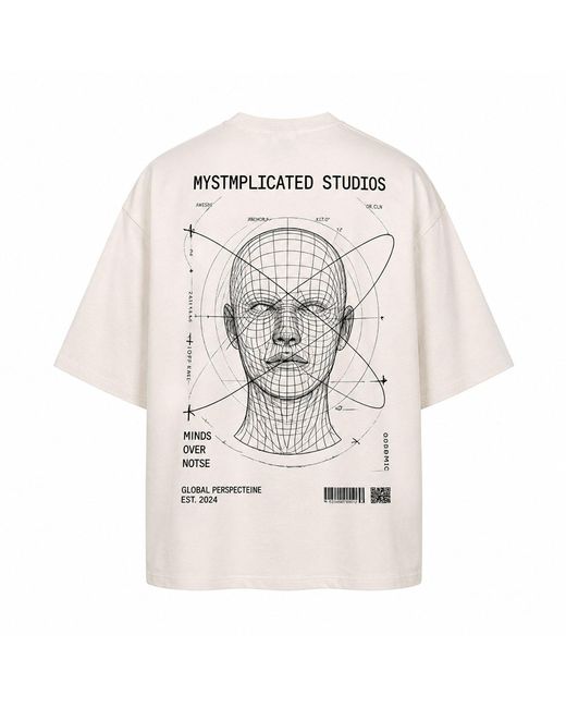 mysimplicated Natural Neutrals Signal Over Noise Oversized Off- Tee W