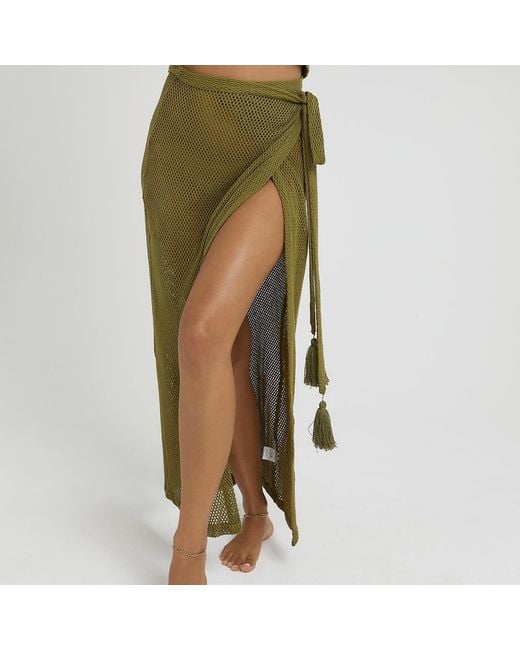 ARMS OF EVE Green Verona Wrap Skirt