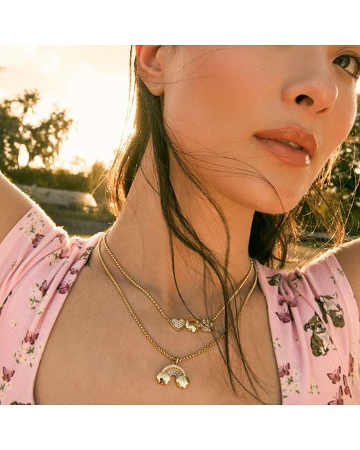 Cloud Haven Metallic Dainty Pit Bull Heart Necklace