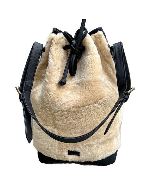 tirillm Metallic Neutrals Luna Bucket Bag