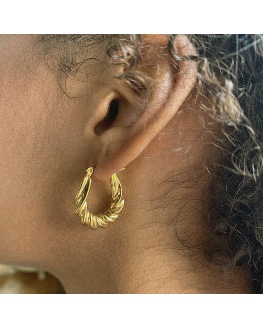 Hoops + Chains LDN Metallic Estelle Twisted Hoops
