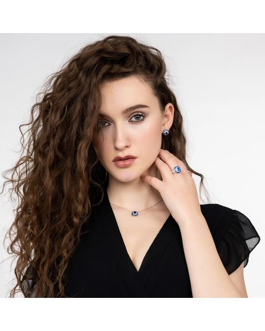 Latelita London Blue Great Gatsby Cocktail Ring Sapphire