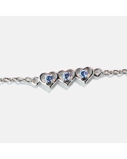 Belinda Jewelz Metallic Alexandrite Triple Heart Bracelet