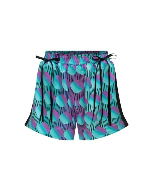 Je Te Veux Blue Jett Polka Dot Shorts With Bow Detail