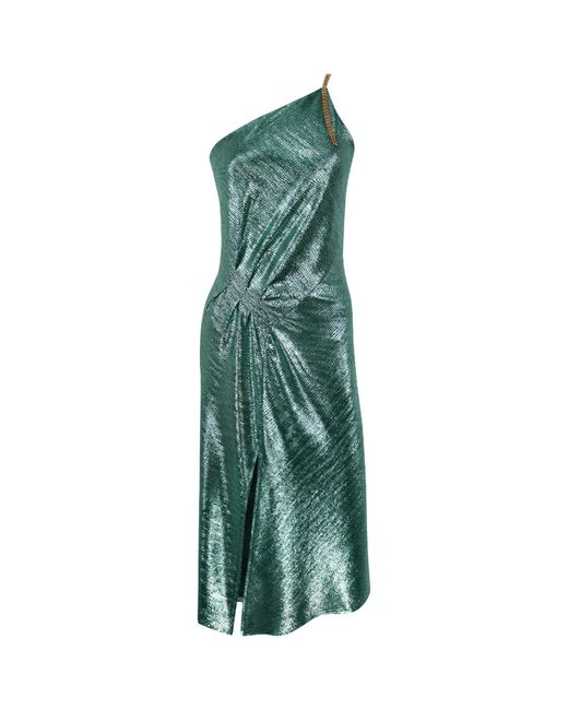 Me & Thee Green Level Headed Metallic Dress