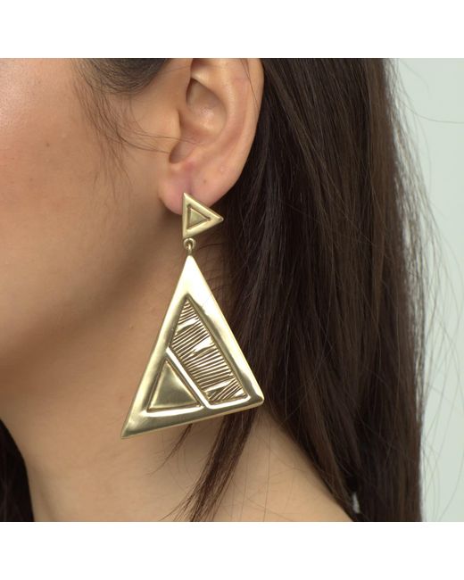 Zeworks Metallic Rays Earrings