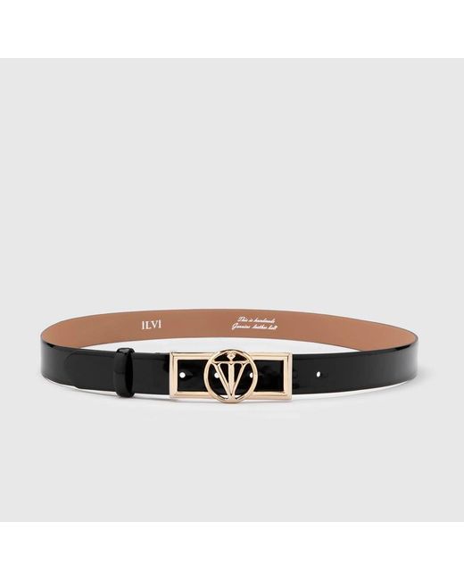 Ilvi Black Agathe Patent Leather Belt