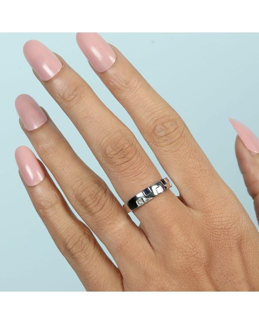 Artisan Blue 18K Sapphire And Diamond Band Ring