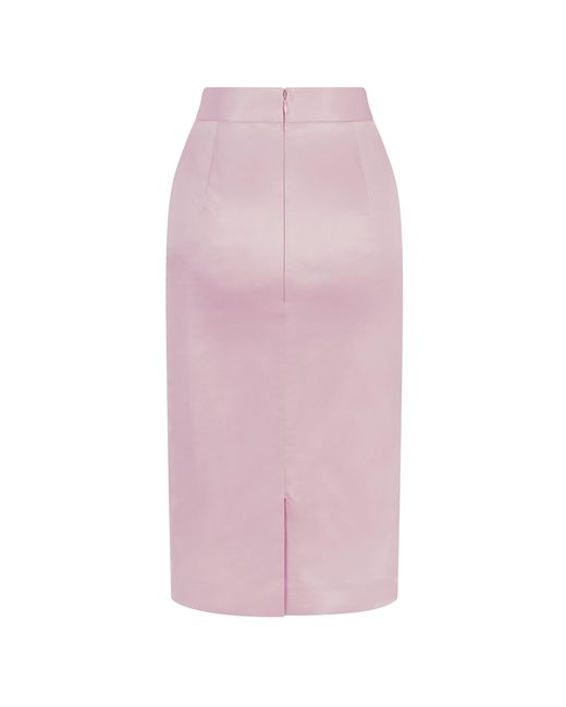 Femponiq Pink Cotton-blend Sateen Pencil Skirt