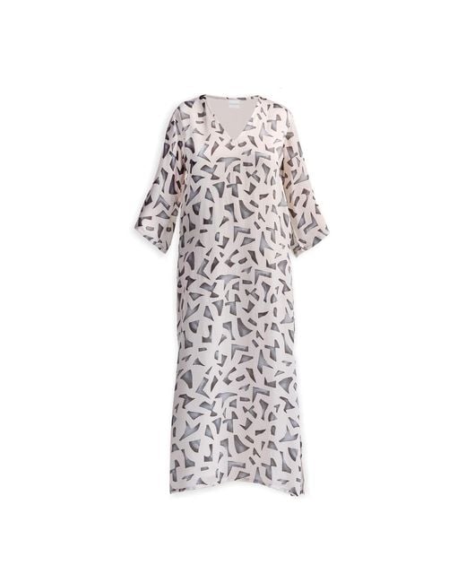 REISTOR White Maxi Dress With Side Slits