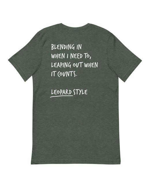 Anchor and Crew Green Forest Think Ocean Leopard Aspirations Cotton Embroidered T-Shirt