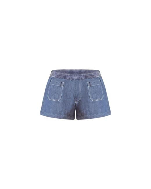 Known Supply Blue Pull On Denim Shorts