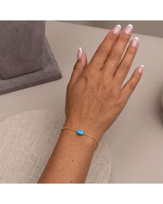 Latelita London Blue Oval Opal Bracelet