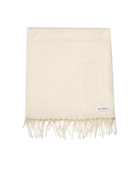 Bel Cashmere Natural Brushed Cashmere Scarf