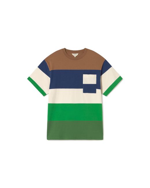 Thinking Mu Green Stripped Aaron T-Shirt for men