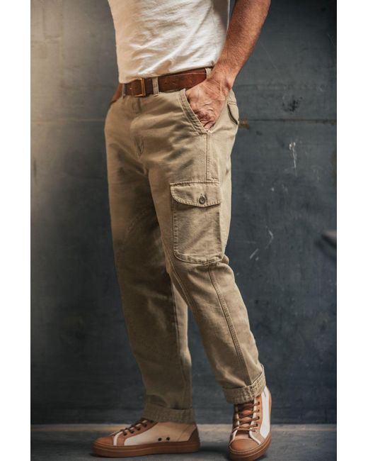 &SONS Trading Co Natural Neutrals Preston Surplus Cargo Pant Khaki for men