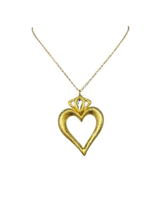 Eyeconic by Samar Ajram Metallic Nura Heart Pendant Necklace