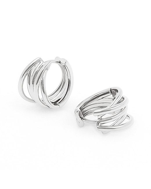 Cote Cache Metallic Spiral Hoop Earrings