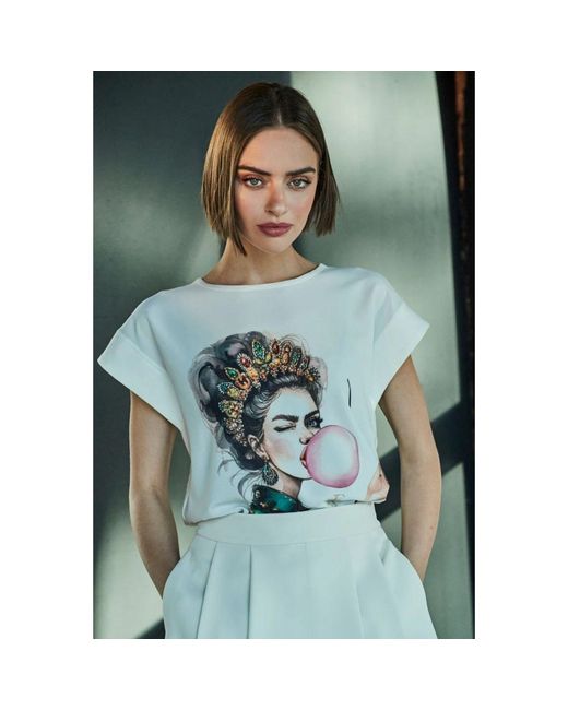 The Extreme Collection White Short Sleeve Printed T-Shirt