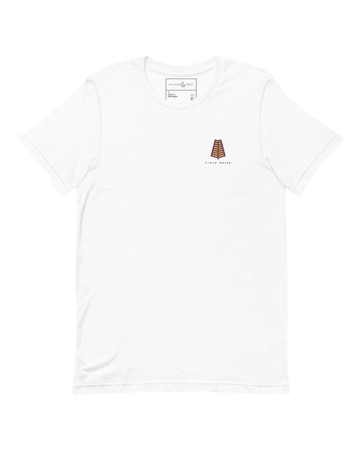 Anchor and Crew White Three Field Notes Organic Cotton T-Shirt for men