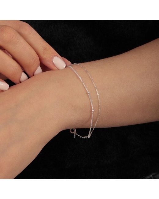 Esterah Metallic Double Bobble Chain Bracelet