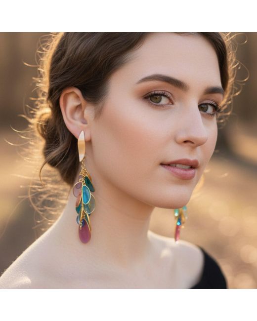 Sibylla Delphica Blue Vitreaux Glass Earrings