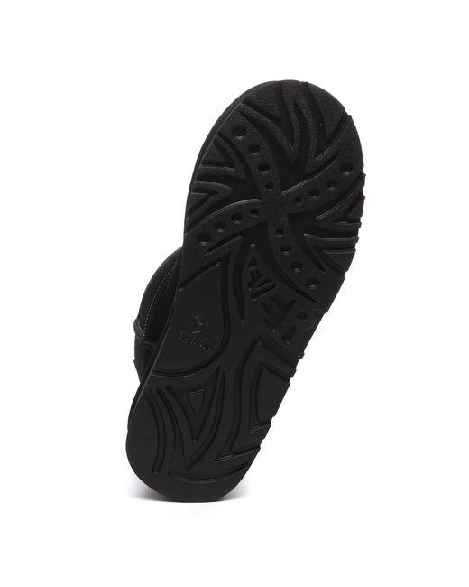 EverAu Australia Black Dusky Leather Platform Short Boots