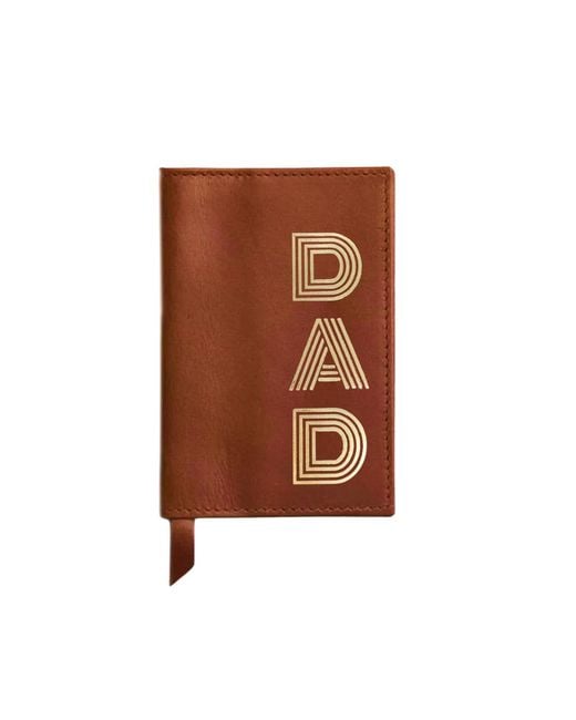 VIDA VIDA Brown Classic Tan Leather Passport Cover- For Dads for men