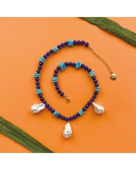 Vintouch Italy Blue Santorini Necklace