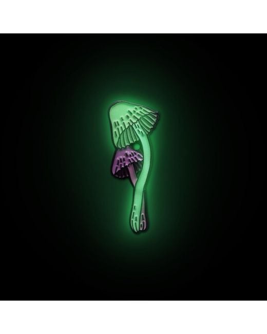 Make Heads Turn Green Enamel Pin Magic Mushroom