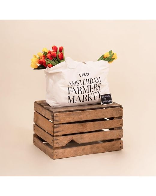 VLD White Neutrals Noordermarkt Tote Bag