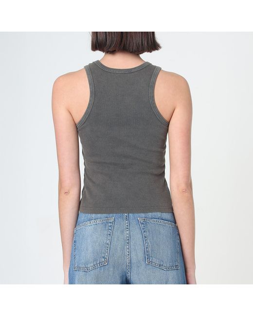 NOEND Gray Daisy Rib Tank Top