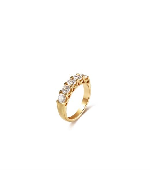 Retro Chic Metallic Aurelia Tennis Ring