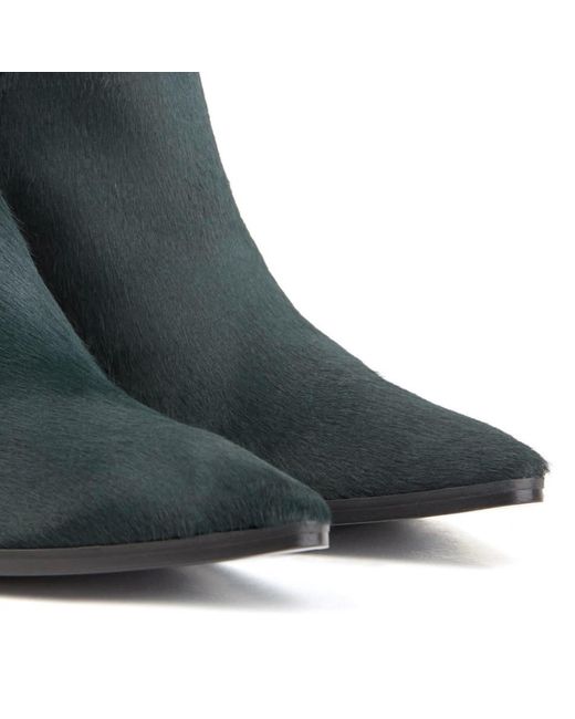 Rosamund Muir London Green Felixa Dark Calf Hair With Star Ankle Boots