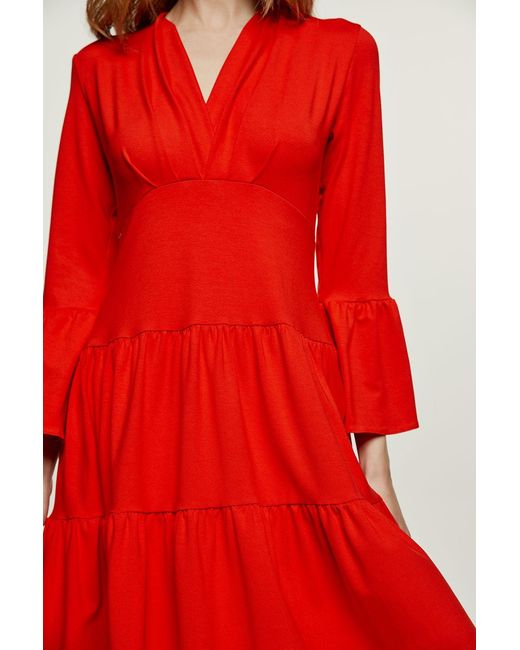 Conquista Jersey Tiered Dress