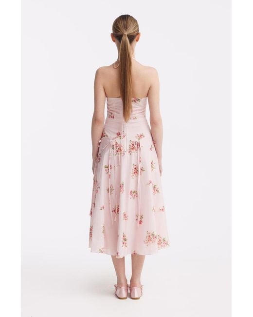 Georgette Pink Rosalie Floral Halter Midi Dress