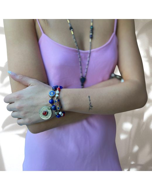 Ebru Jewelry Blue Aegean Bracelet Set