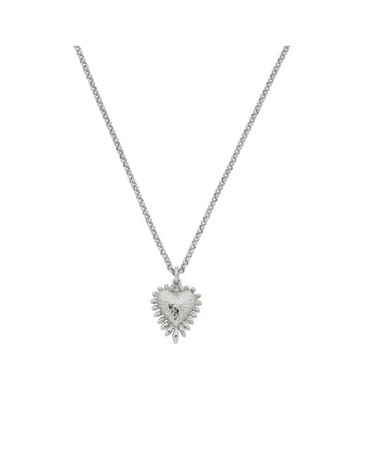 Zoe & Morgan Metallic Mini Heart Rays Necklace