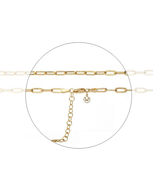 The Jewellery Store London Metallic Paper Clip Chain Necklace