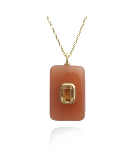 Hye Jane Jewelry Brown Sol Sunstone And Citrine Necklace
