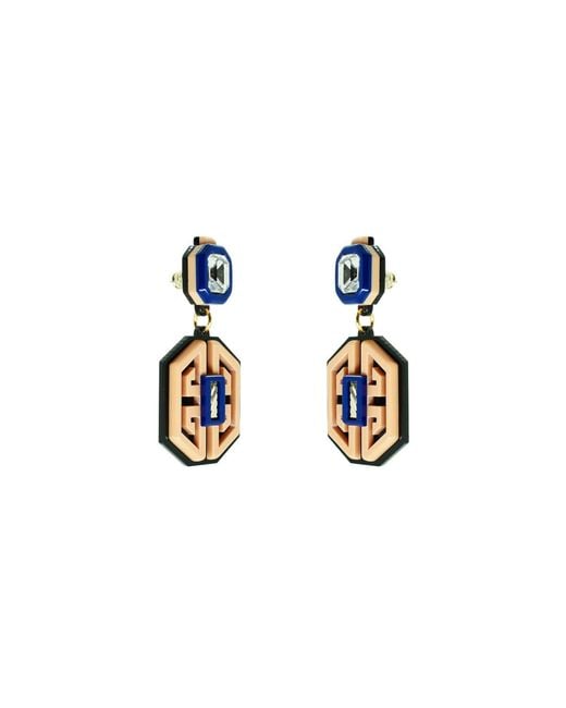 Gissa Bicalho Black Acrylic Handmade Earring Meander Rose