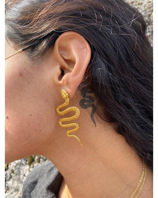 Sophie Simone Designs Metallic Earring Serpentine Ondulado