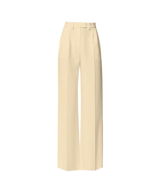 Angelika Jozefczyk Natural Neutrals Sanremo High-rise Wide-leg Suit Pants