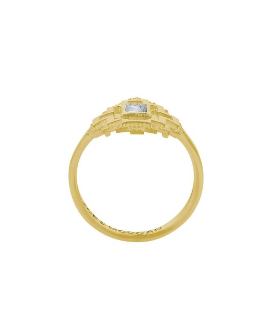 Zoe & Morgan Metallic Munay Ring Aquamarine