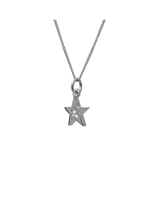 Edge Only Metallic Mini Megastar Pendant Sterling