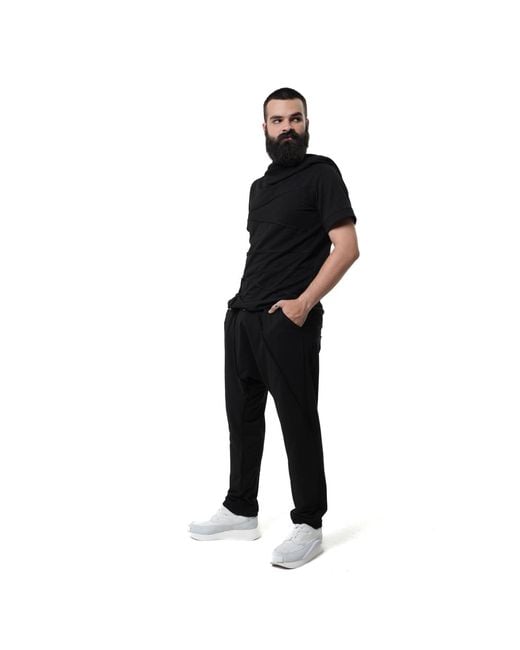 Metamorph Black Drop Crotch Joggers for men