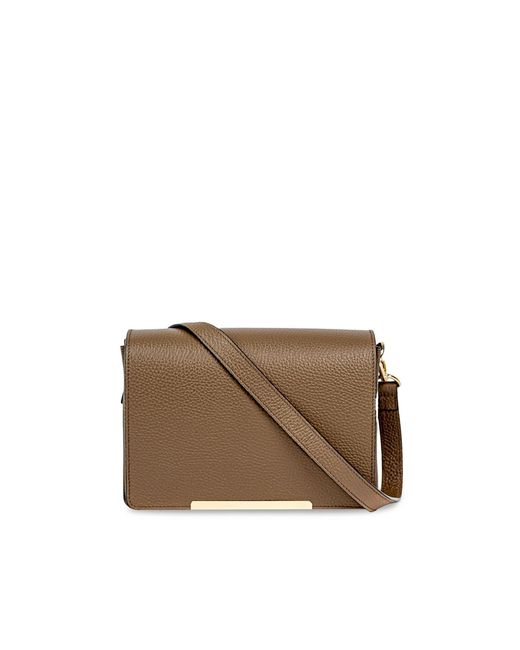 Apatchy London Brown The Newbury Mink Leather Crossbody Bag