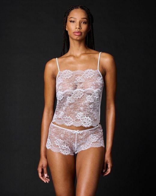 Journelle White Isabel Modern Lace Cami Blanc