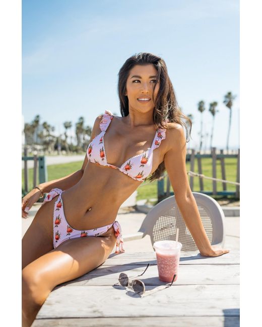 IVY SWIMWEAR Pink Strawberry Milk Top